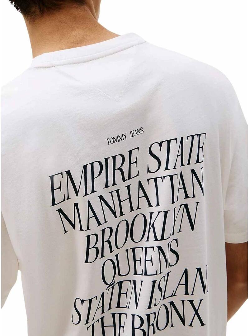 Maglietta Tommy Jeans New York bianca per uomo