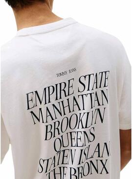 Maglietta Tommy Jeans New York bianca per uomo