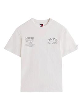 Maglietta Tommy Jeans New York bianca per uomo