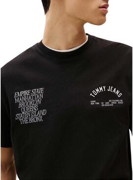 Maglietta Tommy Jeans New York nera da uomo.