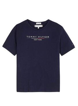 T-Shirt Tommy Hilfiger Essential Blu Navy Bambina