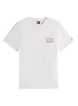 Maglietta Tommy Jeans Slim Pop bianca per uomo