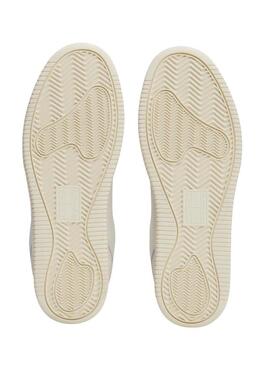 Sneakers Tommy Jeans Retro Basket bianche e lilla per donna