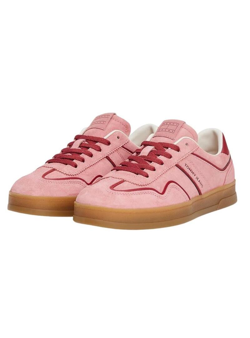 Scarpe Tommy Jeans Greenwich lampone per donna