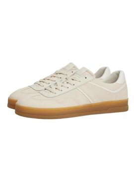 Scarpe Tommy Jeans Greenwich in tessuto beige per donna.