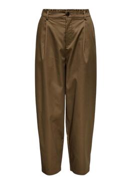 Pantaloni Only Casil marrone per donna