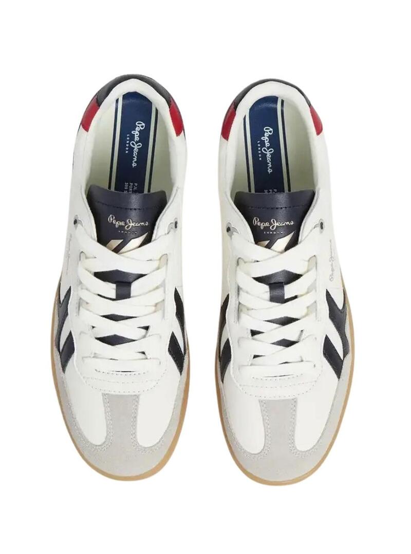 Sneakers Pepe Jeans in pelle bianca per uomo.
