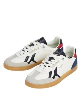 Sneakers Pepe Jeans in pelle bianca per uomo.