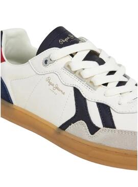Sneakers Pepe Jeans in pelle bianca per uomo.