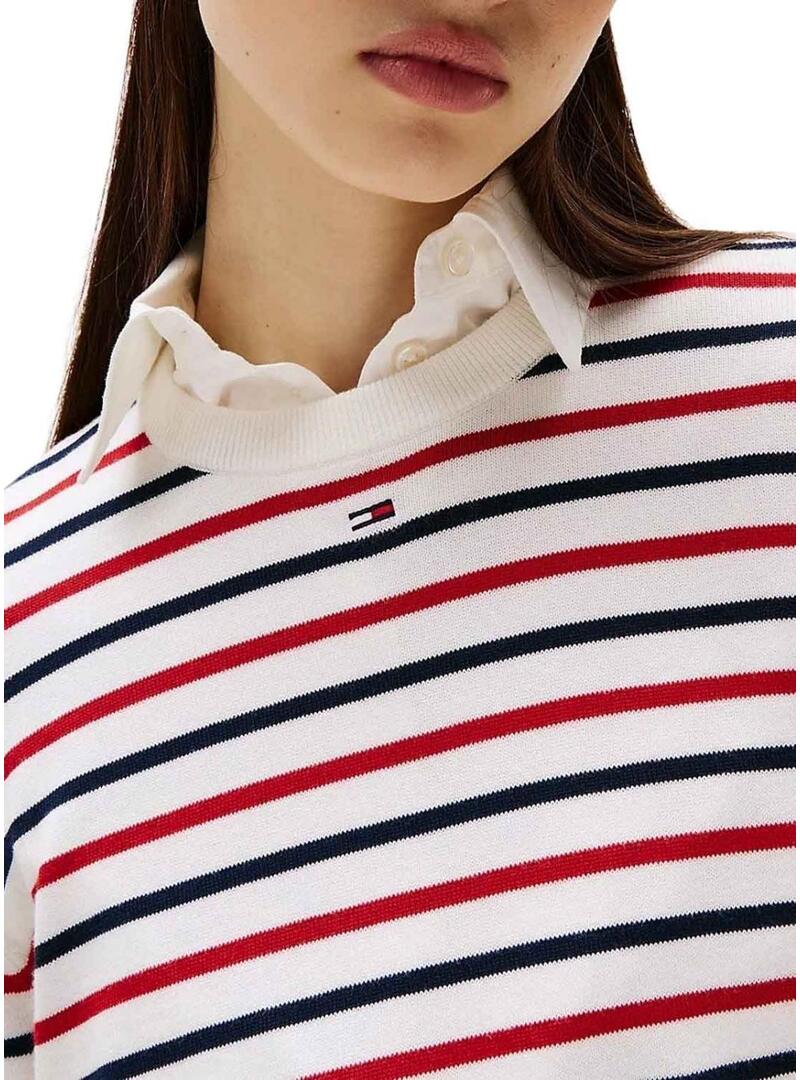 Maglia a righe Essential Crew di Tommy Jeans per donna