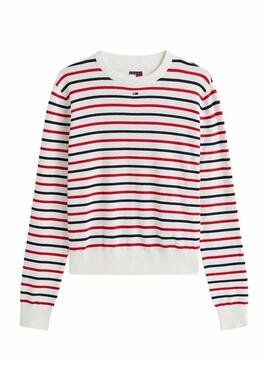 Maglia a righe Essential Crew di Tommy Jeans per donna