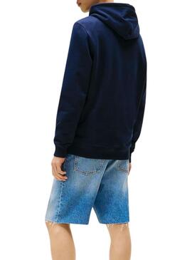 Felpa Tommy Jeans Pop blu scuro per uomo