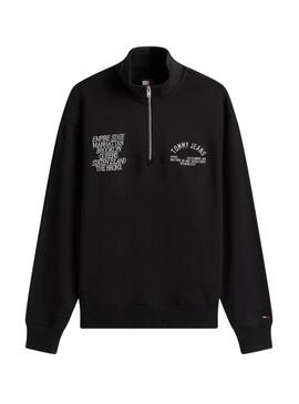 Felpa Tommy Jeans New York nera per uomo