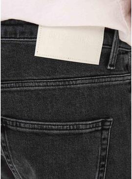 Pantaloni di jeans neri Only and Sons Yoke con taglio affusolato per uomo.