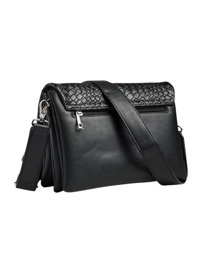 Borsa Pieces Jenni Braided nera per donna