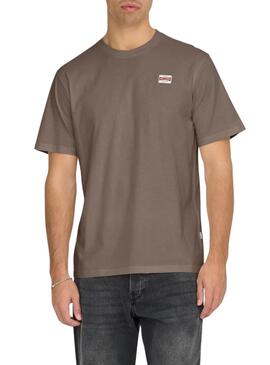 Maglietta Only and Sons Dawson marrone per uomo