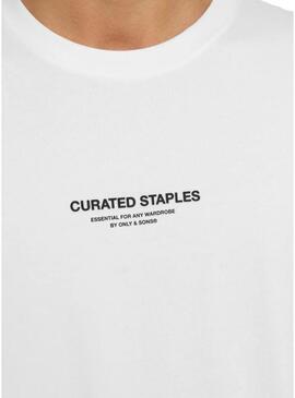 Maglietta Only and Sons Curated bianca per uomo