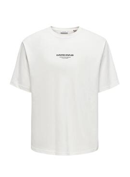 Maglietta Only and Sons Curated bianca per uomo