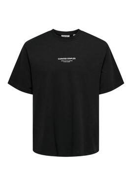 Maglietta Only and Sons Curated nera per uomo