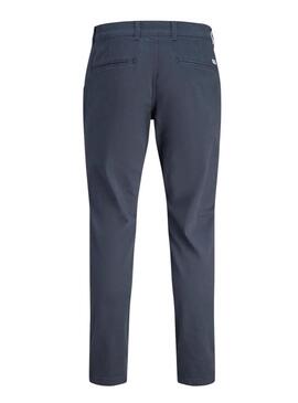 Pantaloni cinesi Jack and Jones Marco blu navy per uomo