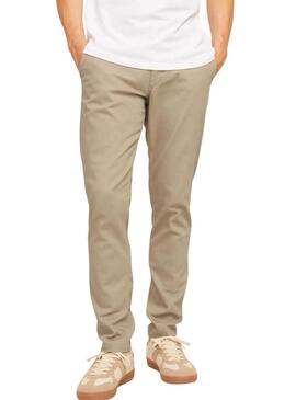 Pantaloni cinesi Jack and Jones Marco beige per uomo.