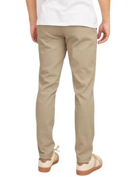 Pantaloni cinesi Jack and Jones Marco beige per uomo.