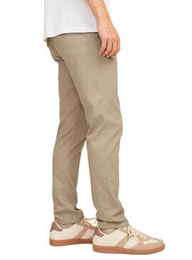 Pantaloni cinesi Jack and Jones Marco beige per uomo.
