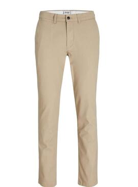Pantaloni cinesi Jack and Jones Marco beige per uomo.