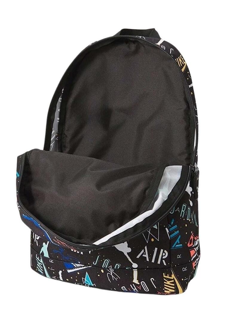 Zaino Air Jordan stampato nero per bambina e bambino.