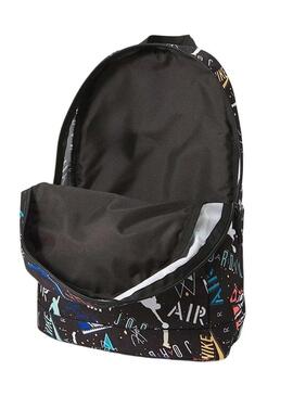 Zaino Air Jordan stampato nero per bambina e bambino.