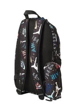 Zaino Air Jordan stampato nero per bambina e bambino.