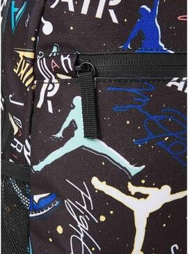 Zaino Air Jordan stampato nero per bambina e bambino.