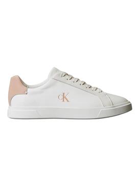 Sneakers Calvin Klein Jeans Low Pro Cups bianche e rosa per donna.