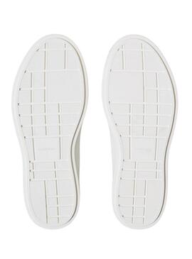 Sneakers Calvin Klein Jeans Low Pro Cups bianche e rosa per donna.