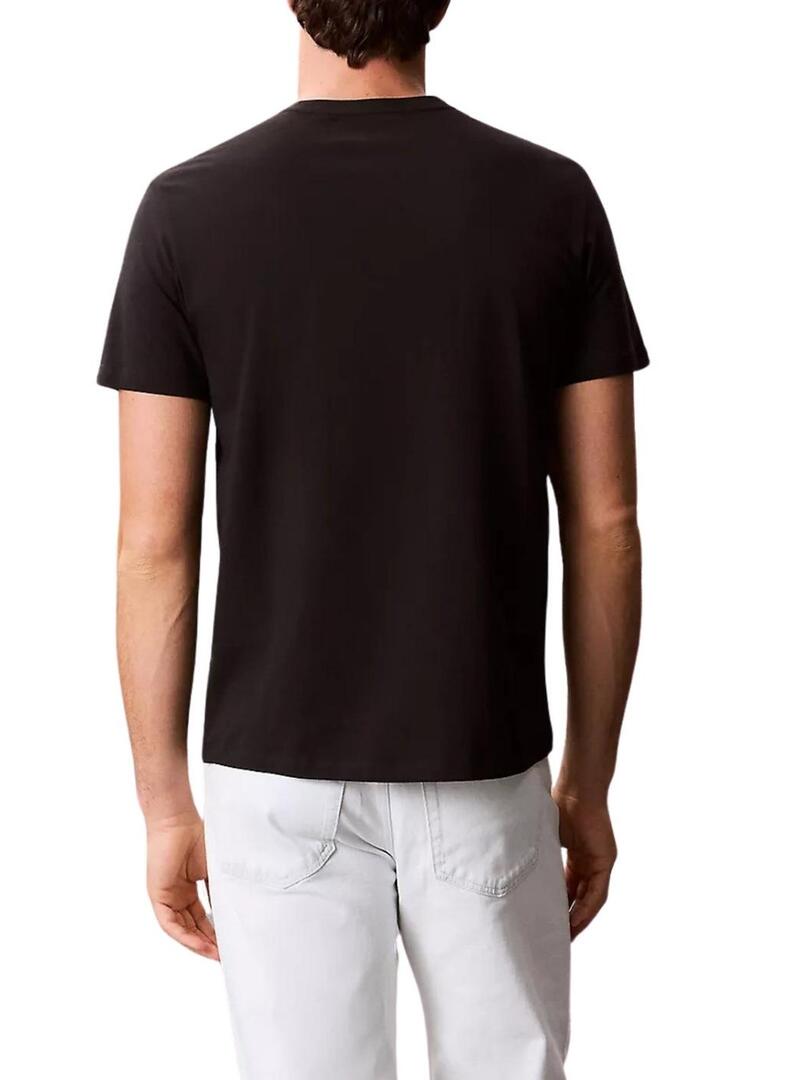 Maglietta Calvin Klein Jeans NY Word Stack nera per uomo