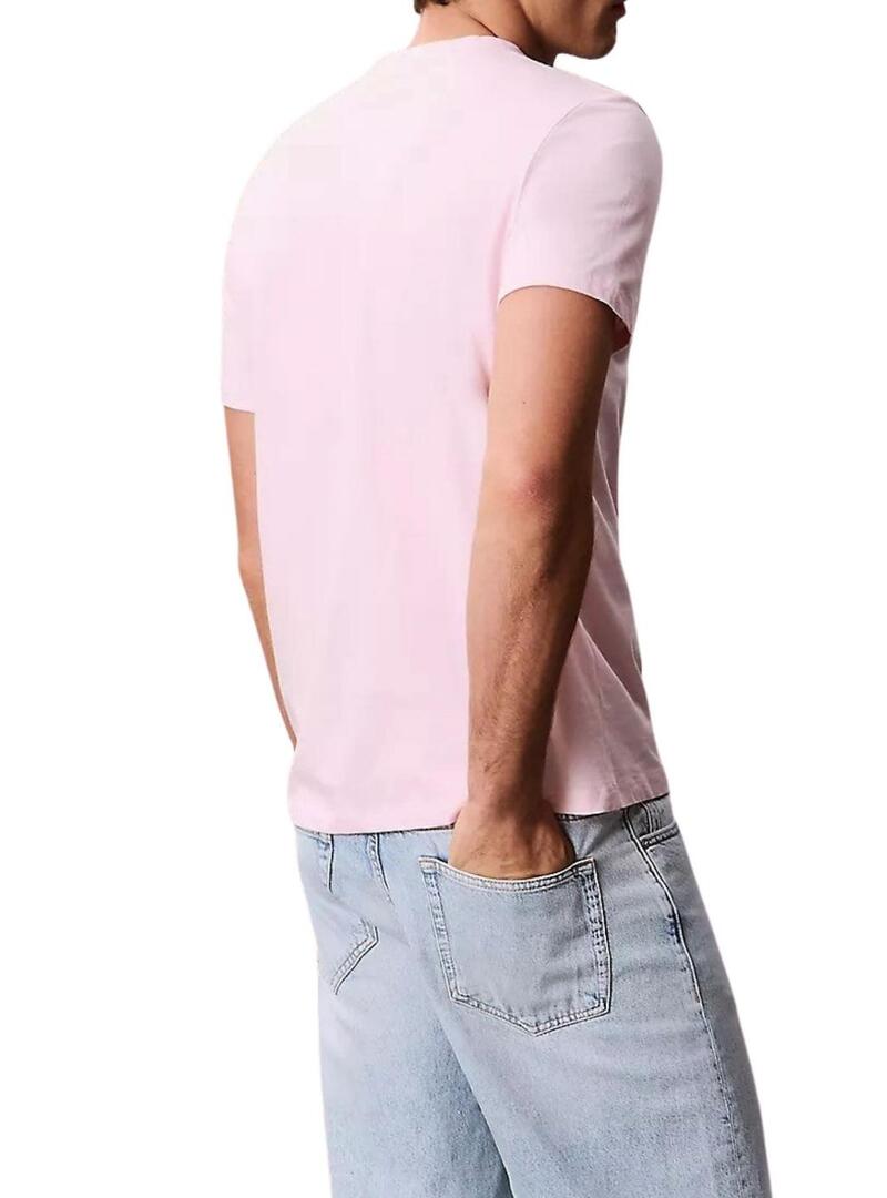 Maglietta Calvin Klein Jeans Box rosa per uomo