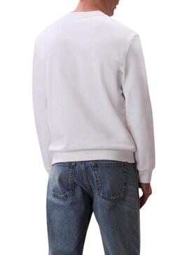 Felpa Calvin Klein Jeans Bauhaus bianca per uomo