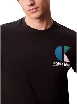 Maglietta Calvin Klein Jeans Bauhaus nera per uomo