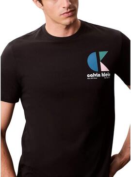 Maglietta Calvin Klein Jeans Bauhaus nera per uomo