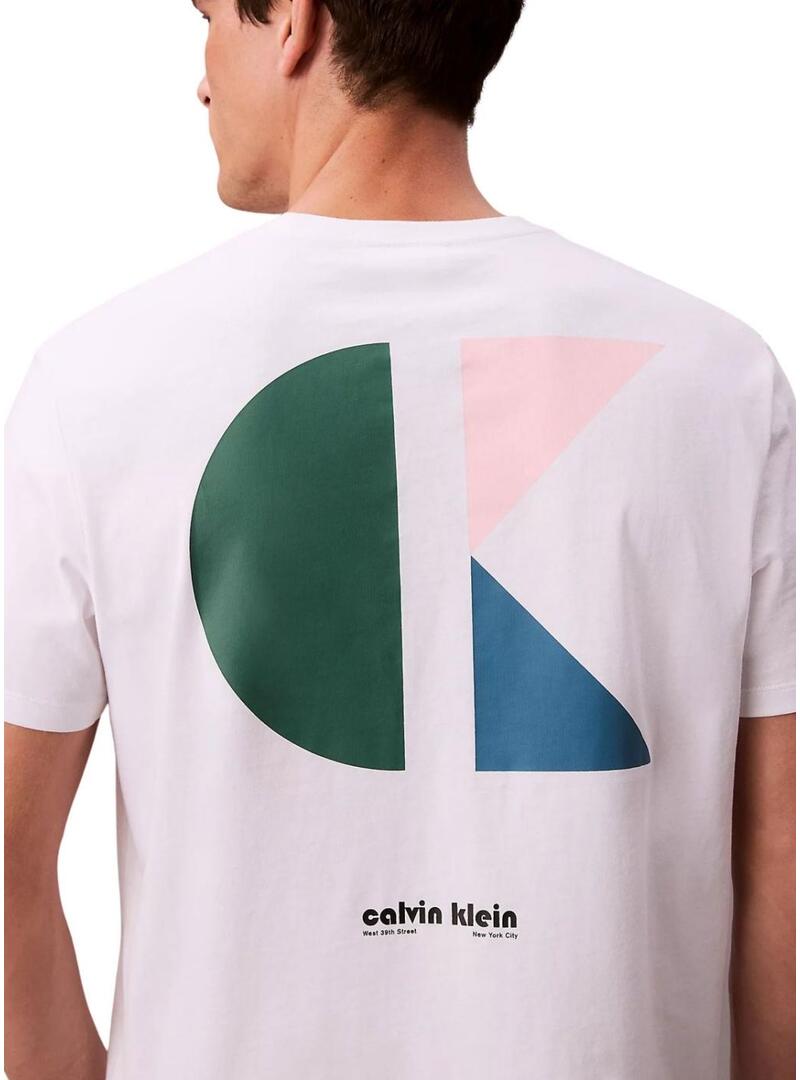 Maglietta Calvin Klein Jeans Bauhaus bianca per uomo