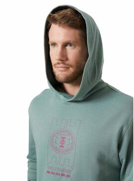 Felpa Helly Hansen Core turchese per uomo
