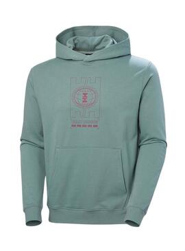 Felpa Helly Hansen Core turchese per uomo