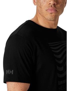 Maglietta Helly Hansen Shoreline nera per uomo