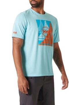 Maglietta Helly Hansen Race turchese per uomo