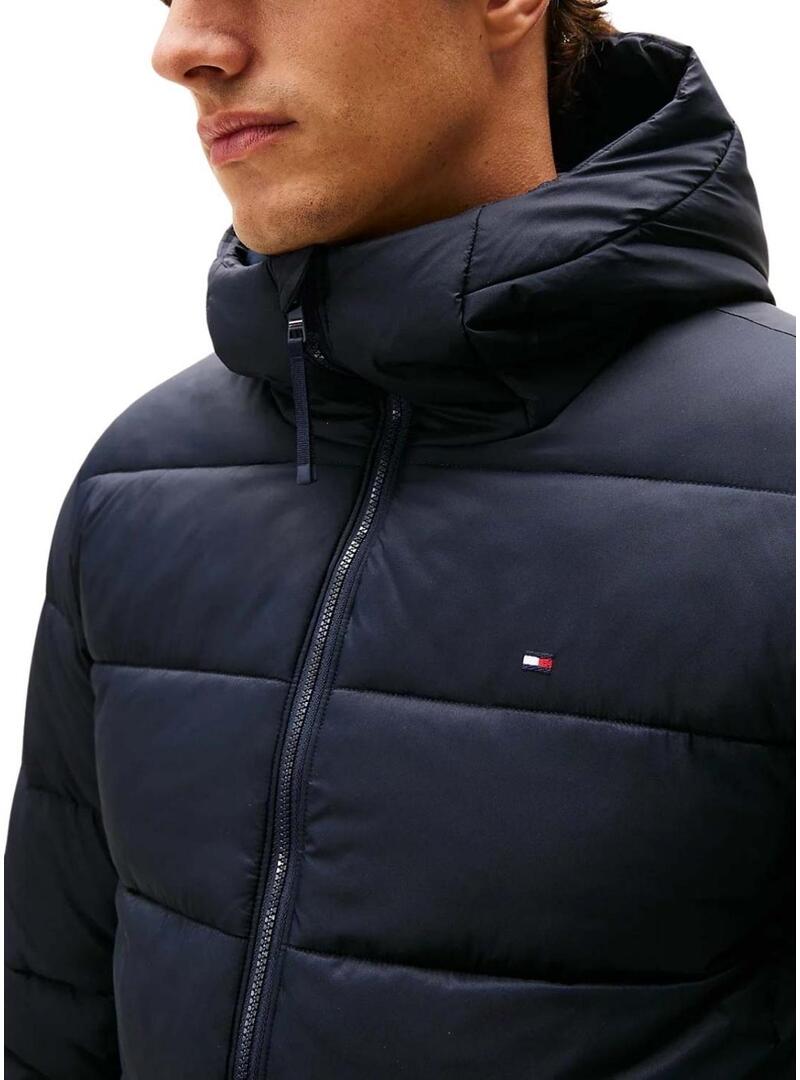 Giacca con cappuccio leggera Tommy Hilfiger blu scuro per uomo