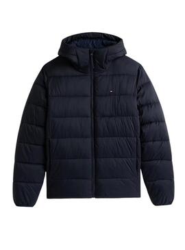 Giacca con cappuccio leggera Tommy Hilfiger blu scuro per uomo