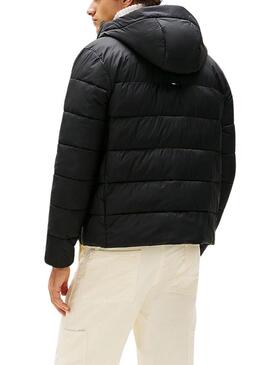 Giacca Tommy Hilfiger Mid Weight Hooded nera per uomo