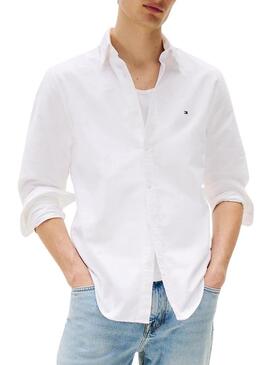 Camicia Tommy Hilfiger Solid Heritage Oxford bianca per uomo