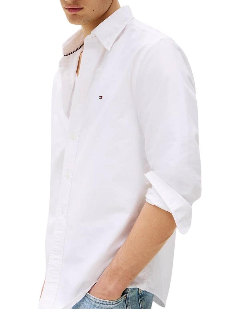 Camicia Tommy Hilfiger Solid Heritage Oxford bianca per uomo