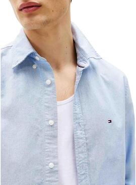 Camicia Tommy Hilfiger Solid Heritage Oxford blu per uomo